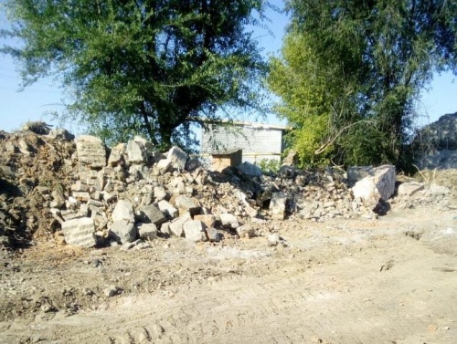 Расчистка территории под строительство дворовой площадки в селе Новопавловка по улице Механизаторов