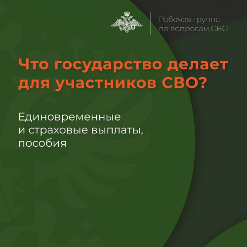 Что государство делает для участников СВО